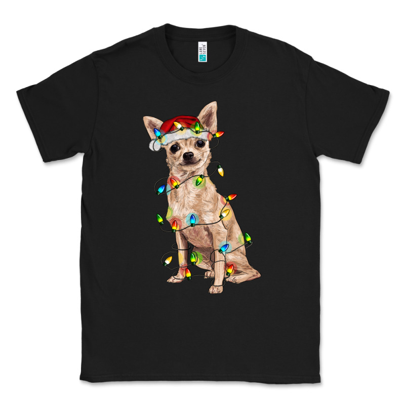 Chihuahua With Christmas Lights Classic Tee by RanaPortraitStore | Teevron