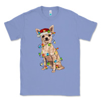 Colony Blue Chihuahua with christmas lights Classic Tee - RanaPortraitStore
