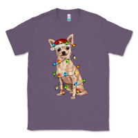 Lavender Chihuahua with christmas lights Classic Tee - RanaPortraitStore