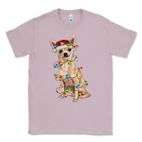 Lilac Chihuahua with christmas lights Classic Tee - RanaPortraitStore