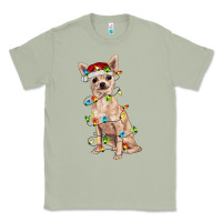 Matcha Chihuahua with christmas lights Classic Tee - RanaPortraitStore