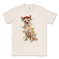 Natural Chihuahua with christmas lights Classic Tee - RanaPortraitStore