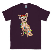 Plum Chihuahua with christmas lights Classic Tee - RanaPortraitStore