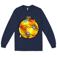 Navy christmas softball Long Sleeve Tee - Zillion Design Studio