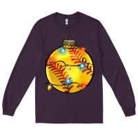 Plum christmas softball Long Sleeve Tee - Zillion Design Studio