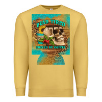 Antique Gold dead tired fueled by coffee 12 oz can cooler (regular) Premium Sweatshirt - Artiststas