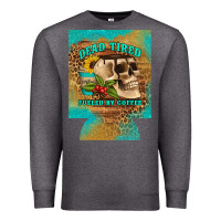 Charcoal Heather dead tired fueled by coffee 12 oz can cooler (regular) Premium Sweatshirt - Artiststas