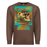 Chestnut dead tired fueled by coffee 12 oz can cooler (regular) Premium Sweatshirt - Artiststas
