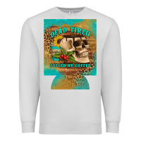 Dove Grey dead tired fueled by coffee 12 oz can cooler (regular) Premium Sweatshirt - Artiststas