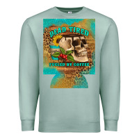 Seafoam dead tired fueled by coffee 12 oz can cooler (regular) Premium Sweatshirt - Artiststas