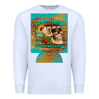White dead tired fueled by coffee 12 oz can cooler (regular) Premium Sweatshirt - Artiststas
