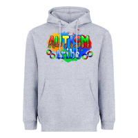 Heather Grey autısm tribe Heavyweight Hoodie - AdoDesignShop