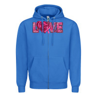 True Royal Breast Cancer Love Zipper Hoodie - texasbilliewilder