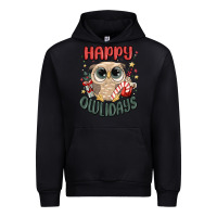Black happy owlidays Urban Hoodie - MaliasSmallBusiness