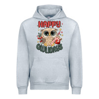 Heather Grey happy owlidays Urban Hoodie - MaliasSmallBusiness