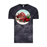 Cloud Black Christmas farm Christmas Vintage Tee - BarkalooDesign