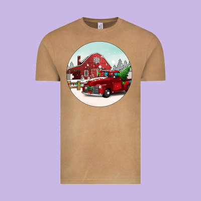 Christmas Farm Christmas Vintage Tee Designed By Barkaloodesign