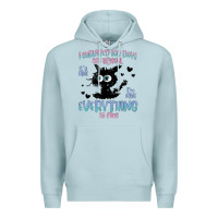 Blue Mist i survived 100 days of school cat Premium Hoodie - MaliasSmallBusiness