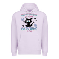 Lilac i survived 100 days of school cat Premium Hoodie - MaliasSmallBusiness