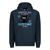 Navy i survived 100 days of school cat Premium Hoodie - MaliasSmallBusiness