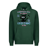 Sports Green i survived 100 days of school cat Premium Hoodie - MaliasSmallBusiness