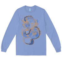 Colony Blue blue and orange dragon Long Sleeve Tee - RanaPortraitStore