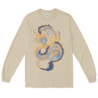 Mushroom blue and orange dragon Long Sleeve Tee - RanaPortraitStore