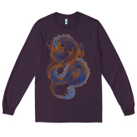 Plum blue and orange dragon Long Sleeve Tee - RanaPortraitStore