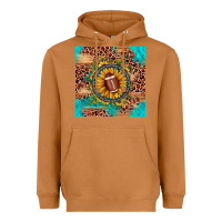 Meerkat football leopard turquoise sunflower seamless pattern Heavyweight Hoodie - JahusDesignShop