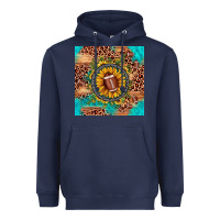Navy football leopard turquoise sunflower seamless pattern Heavyweight Hoodie - JahusDesignShop