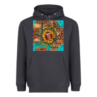 Smoke football leopard turquoise sunflower seamless pattern Heavyweight Hoodie - JahusDesignShop