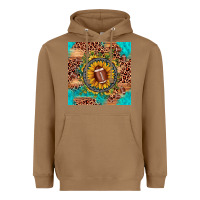 Toasted Coconut football leopard turquoise sunflower seamless pattern Heavyweight Hoodie - JahusDesignShop