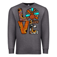 Charcoal Heather turkey love Premium Sweatshirt - JahusDesignShop