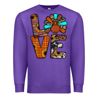 Purple turkey love Premium Sweatshirt - JahusDesignShop