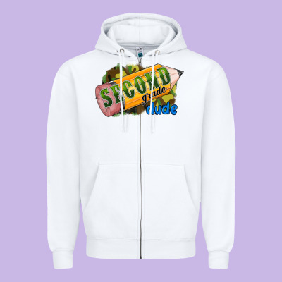 Second Grade Dude Zipper Hoodie Designed By Ranaportraitstore