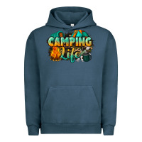Pigment Midnight Navy camping life Urban Hoodie - NancyCooperArtShop