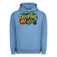 Pigment Pebble Blue camping life Urban Hoodie - NancyCooperArtShop