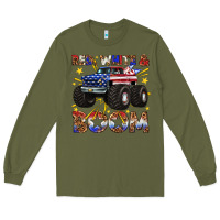 Army Green red white and boom Long Sleeve Tee - texasbilliewilder