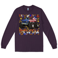 Plum red white and boom Long Sleeve Tee - texasbilliewilder