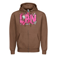 Chestnut Breast Cancer LPN Licensed Practical Nurse Zipper Hoodie - texasbilliewilder