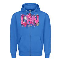 True Royal Breast Cancer LPN Licensed Practical Nurse Zipper Hoodie - texasbilliewilder