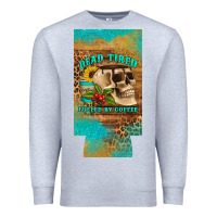 Heather Grey dead tired fueled by coffee 12 oz can cooler  (slim) Premium Sweatshirt - Artiststas