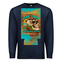 Navy dead tired fueled by coffee 12 oz can cooler  (slim) Premium Sweatshirt - Artiststas