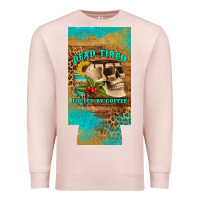 Pale Pink dead tired fueled by coffee 12 oz can cooler  (slim) Premium Sweatshirt - Artiststas