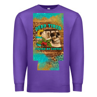 Purple dead tired fueled by coffee 12 oz can cooler  (slim) Premium Sweatshirt - Artiststas