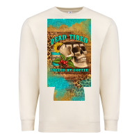Sandshell dead tired fueled by coffee 12 oz can cooler  (slim) Premium Sweatshirt - Artiststas