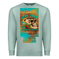 Seafoam dead tired fueled by coffee 12 oz can cooler  (slim) Premium Sweatshirt - Artiststas