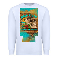 White dead tired fueled by coffee 12 oz can cooler  (slim) Premium Sweatshirt - Artiststas