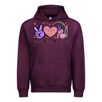 Mauve Wine peace love make up Urban Hoodie - MaliasSmallBusiness