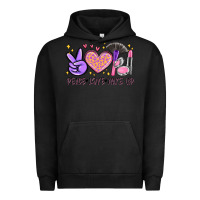 Pigment Black peace love make up Urban Hoodie - MaliasSmallBusiness